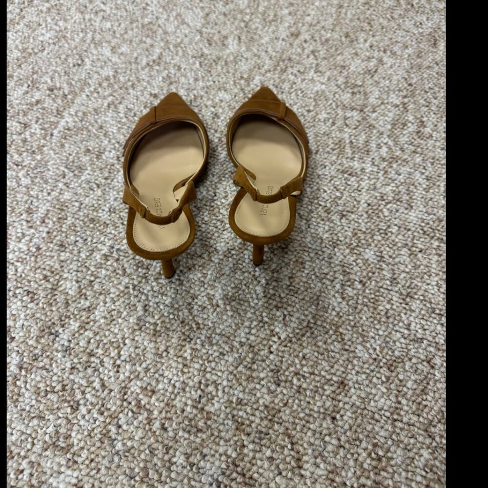 Veronica Beard Brown Suede Pointed-Toe Slingback Heels - Picture 3 of 9